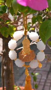 Khánh treo xe ô tô phật thích ca liên hoa gỗ hoàng dương đồ decor phong thủy