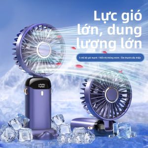 MONLEYTA | Quạt cầm tay di động siêu bền mới 2025 của Đức Quạt cầm tay gấp gọn ngoài trời cho văn phòng Quạt bàn điện tiết kiệm năng lượng chạy êm ái