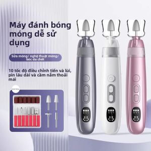 Máy Khoan Móng Điện Không Dây Chuyên Nghiệp Bộ Dụng Cụ Chăm Sóc Móng Tay Và Chân 10 Tốc Độ Bộ Dụng Cụ Làm Móng 10 Trong 1 Để Mài Tỉa Đánh Bóng