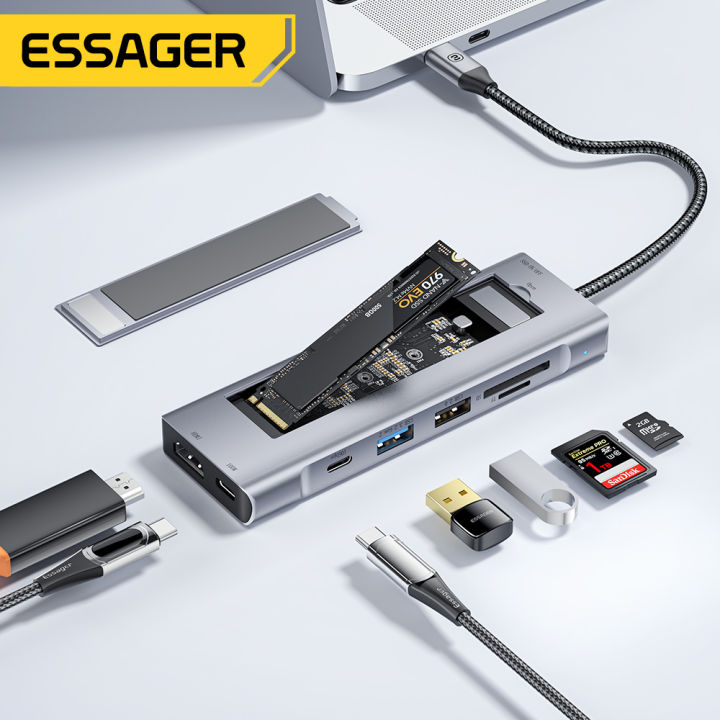 Essager Bộ Chia USB 8 Trong 1 Có Chức Năng Lưu Trữ Ổ Đĩa Đế Cắm Máy ...