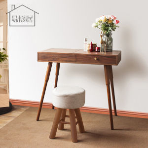 New Chinese Style Makeup Table Bedroom Small Model Solid Wood Luxury Flip Cover with Drawer 60CM 80CM Vanity Mirror Desk