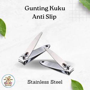Gunting Kuku Stainless Steel Pemotong Ukuran Kecil Anti Slip & Karat
