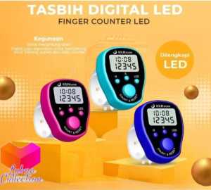 Tasbih Digital Led Finger Penghitung Counter Digital Led JAM Desain Mungil Praktis Ring Jari Led - Lazada