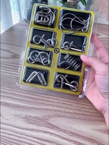 Đồ Chơi Móc Khóa Tháo Sắt Gỡ Rối Kim Loại Tư Duy Thông Minh Trí Tuệ Metal Puzzle - 1 Bộ 8 Mẫu LAHAKIDS