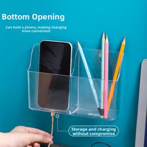 MEISITEKEKE | Wall-mounted Transparent Charging Storage Box Shelf