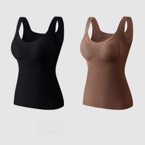 Miiow | Warm Fleece Lined Integrated Thickened Vest Womens Strapless Bra Inserts Autumn Winter Inner Wear Underwear Sweet Style MiiOW