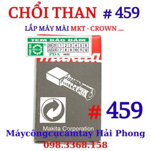 Chổi than "T459""T459A". Kích thước ( 6 *9 *13 ) mm Giắc tai ghim. Dùng cho máy mài MKT4030-4031 MT90-966-970
