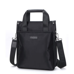 Feger | Mens Oxford Cloth Handbag Casual Shoulder Crossbody Commuter Business Canvas Bag Fashionable Single Handle Soft Briefcase