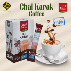 Coffee / Al Khair Chai Karak Coffee / Coffee Blend Tea / 12 Sachets / 180g / Chai Karak / Original / Premium / Sugar Free / Instant Coffee