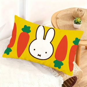 Miffy | Cartoon Bunny Kawaii Fun M-Miffy Cushion Cover Rectangle Pillowcover Home Sofa Living Room Dorm Bedside Hogar Pillowcase Gift