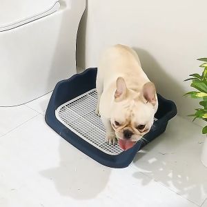 ห้องน้ำหมาขอบสี่เหลี่ยม ห้องน้ำสุนัข ถาดฉี่สุนัข มีตะแกรงรองถาด ทำความสะอาดง่าย ถาดรองฉี่สุนัข