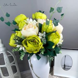 Bunga Palsu Bunga Plastik 12 Head Luxury Big Peony Bouquet Artificial Flower Photo Props