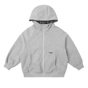 Zhenpinxuan Boys Fleece Lined Jacket Autumn Winter New Style Childrens Hooded Open Cardigan Sweatshirt Boys Thickened Top