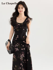 La Chapelle Summer New Elegant Waist-Cinching Backless Dress Small-mass Design This Years Popular Beautiful Skirt