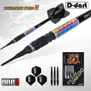 ONE80 SOFT TIP DART - 18.5G/20G DESMOND 2 90% Tungsten Signature Dart Set Original Electronic Darts