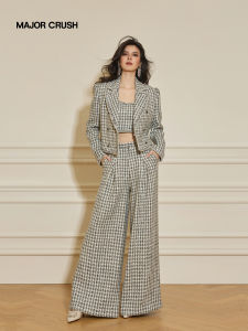 Luxury Trendy Tweed Breath Fashion Suit with Houndstooth