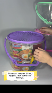 12 set Toples 10 liter Bening Claudia / tolpes hajatan / toples sembako / toples bagi bagi acara (CLAUDIA 10 LT BENING)
