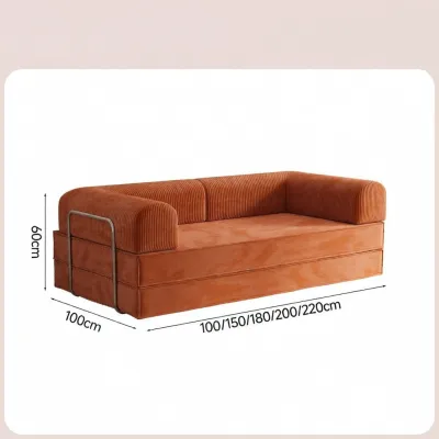 Foldable Sofa Bed Teddy Bear Full Sponge Multi-Purpose Practical Modern Small Apartment Fabric Compressed Sofa Velvet Material