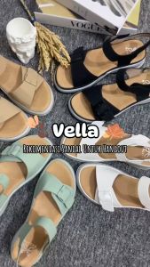 HELIVA VELLA Sandal Wanita Sporty Adjustable Strap Sol 4cm HV2655