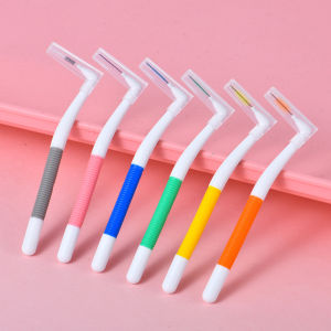 JNSUR Colorful L shape Interdental Brush Orthodontic Dental tool Teeth Oral Cleaning Toothpick Dental Oral Hygiene Teeth Pick