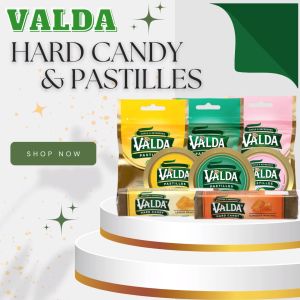 Valda Pastilles Menthol 50g in can ORIGINAL Menthol / Himalayan salt in Lemon/ Lemon menthol