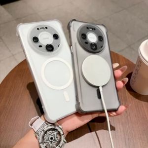 Matte Shockproof Magnetic Phone Case with Lens Protector For Huawei Mate 40 50 60 Pro Max Pura 70 80 Pro+ Nova 12 13 14 15 Ultra