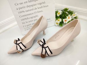 Simoncelli Sepatu Heels 5 Cm Wanita Mutiara Glossy Sepatu Kerja Hitam Black Khaki Cewek Heels Pesta Kondangan Elegant Import HXT-13