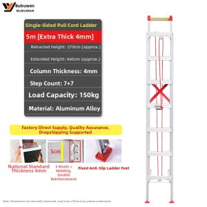 Thickened Aluminum Telescopic Ladder