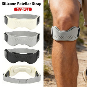 1/2Pcs Silicone Patellar Tendon Support Strap Adjustable Knee Support Pads for Men Women Sports Running Tennis Jumpers Knee
