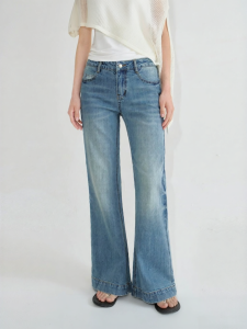 Fano | Quần Jean Nữ Mid Waist Đùi Dây Chuông Kiểu Cổ Điển