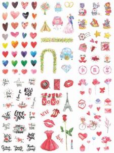 Original Cute Hand Account Washi Stickers Text Food Notebook Fresh Literature and Art Children Cartoon Pattern Stickers