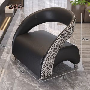 Comfortable Living Room Single Sofa Chair Home Use Lazy Chair Back Support Light Luxury Leisure Chair with Universal Wheels