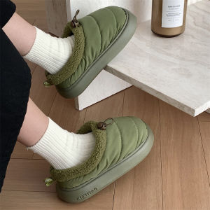Increased Height Thick Bottom Fashionable Northeast Cotton Shoes Womens All-Match Outdoor Winter Warm Fleece Circle Mouth Snow Boots