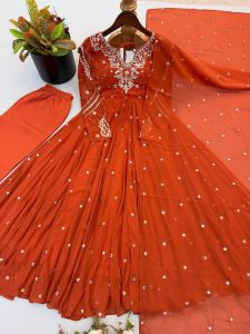 [PRE-ORDER] 2026 AUG NEW ARRIVALS BOLLYWOOD ANARKALI DRESS WOMEN WITH EMBROIDERY SEQUINS WORK ( DELIVERY 10 WORKING DAYS) ETA: 2026-12-30 | EMBROIDERY PARTY WEAR INDIAN PUNJABI SUIT WITH DUPATTA SIZE M TO 2XL | DINNER DRESS | EMBROIDERED ANARKALI DRESS