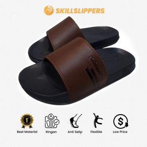 Sandal slop Skillslippers ORIGINAL COKLAT- Moca