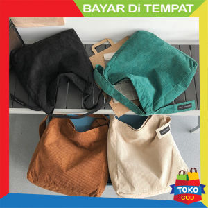 New Nyaman dan Modis dengan Totebag Korduroi Terbaru - Fashion Wanita Korea BAG04