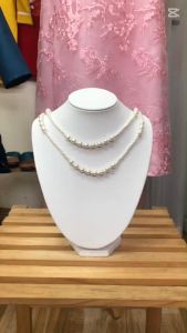 Chuỗi dây chuyền dài Ngọc hạt trai hạt so le quấn 2 tầng sang trọng