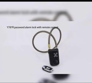 Electric Bike Cable Lock with Remote Control Keyless Bike Lock Sound Alarm Anti-theft Stainless Steel Cable Cut-proof