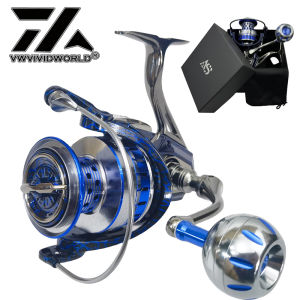 VWVIVIDWORLDAll MetalSaltwater Fishing Reel21Kg Max DragSpinning ReelMetal BodyCasting ReelSuitable for All Water