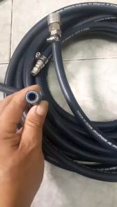 BÁN LẺ: Ống hơi máy nén khí Áp lực cao + Kèm Khớp nối Φ 8 (8*15mm) Hàn Quốc - PONAHOSE Ống 3 lớp siêu bền