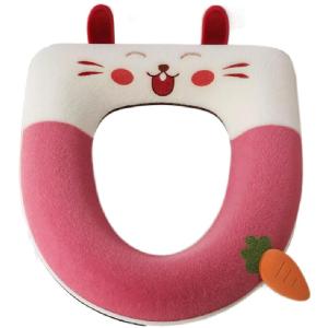 CHEORLIAN | Washable Thickened Lovely Plush Toilet Seat Cover