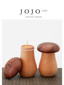 JOJOS L. Wooden Toothpick Holder Personality Cute Japanese Nordic Style Real Wood Dining Utensils Ceramic Accessories