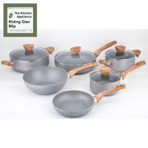 (Hot Sale) Bộ Nồi Arber Aluminium ALU03X Chính Hãng Nhôm Đúc Đáy Từ Dày 3.5 mm Sang Trọng