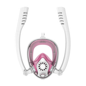 Riswaveo bao kín mặt Mặt nạ ống thở 180 ° nhìn toàn cảnh Silicone khô lặn hàng đầu Lặn Kính Bơi với 2 ống thở Chống sương mù chống rò rỉ