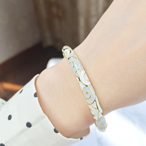 JTF Beijing Palace Museum Cloisonne Bracelet Ring Female Chinese Ancient Style Fine Handmade Enamel Gold Plated Girlfriends Fashion Birthday Gift