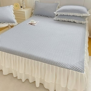 Kiss Dear | Washable Ice Silk Bed Skirt Set