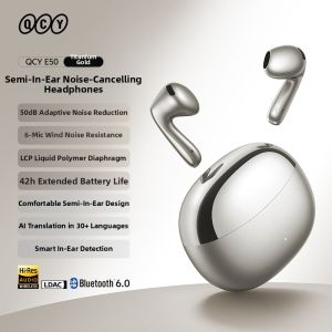 QCY | Noise Cancelling Wireless Semi-In-Ear Bluetooth Headset Long Battery Life Sport