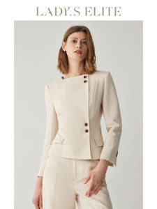 LadyS Elite | New Chinese Style Office White Suit Set