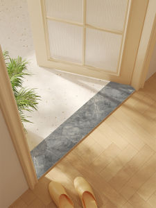 Ultra-Narrow Long Threshold Stone Entrance Door Mat Silicon Dendroid Absorbent Foot Pad Home Bathroom Decor Simple Style Carpet