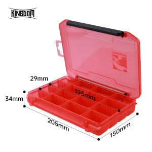 Kingdom | Kingdom Double-latch Lure Box Plastic Double Buckle Artificial Bait Case Fisherman Accessories Organizer Fishing Tool Box